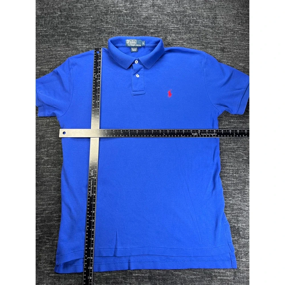Polo Ralph Lauren Polo Shirt Mens Small Blue Red Pony Logo Short Sleeve Cotton